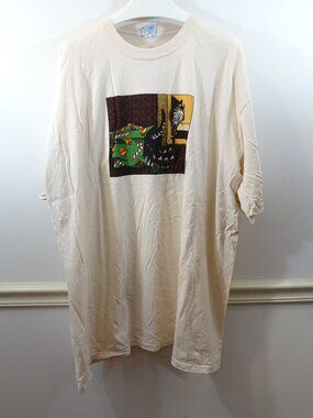 Vintage Crazy Shirts t-shirt B. Kliban cat graphic Christmas Present Size XXXL